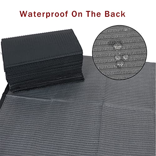 Disposable Black Nail Art Table Towels Mat 13x17 Waterproof 125PCS