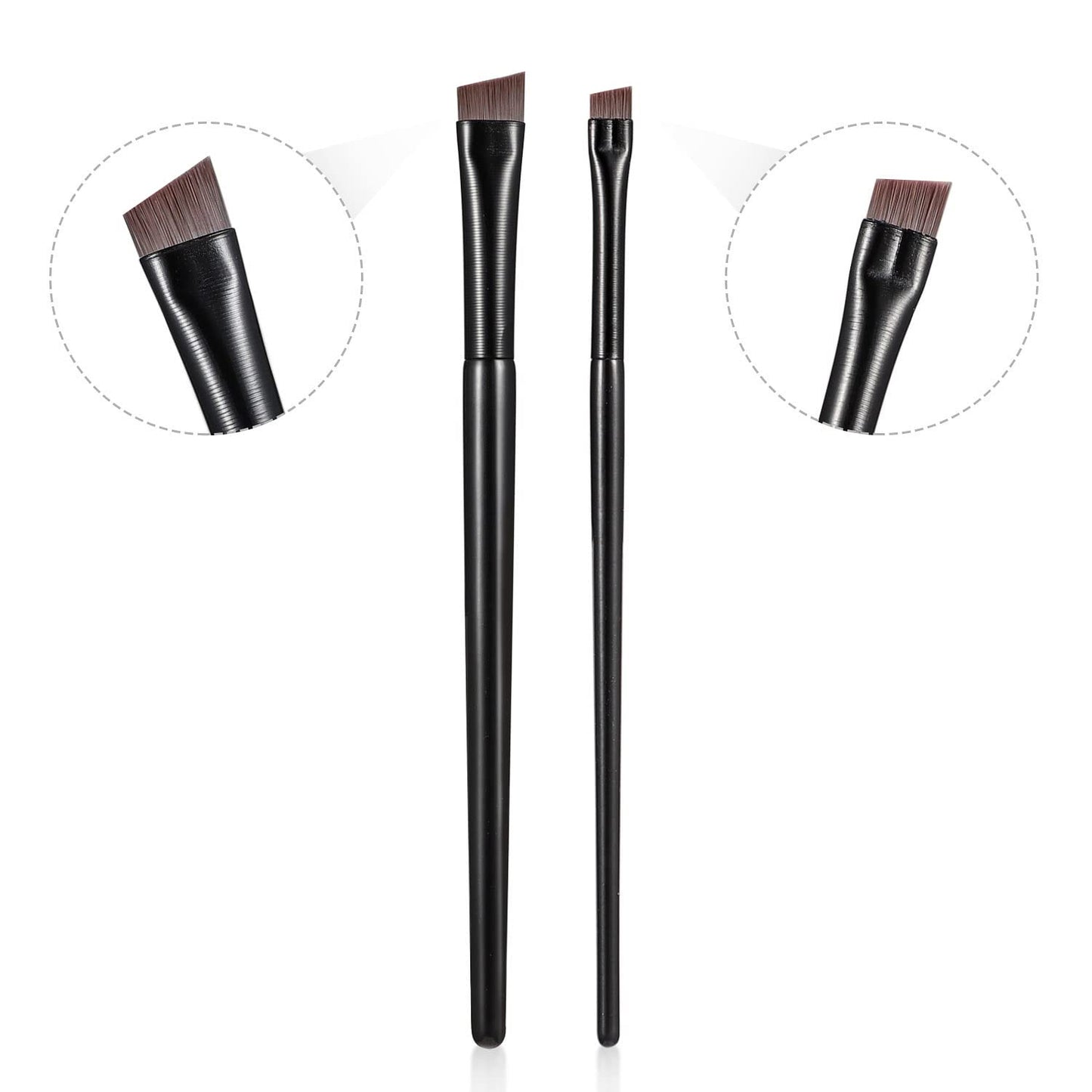 Etercycle Fine Angled Eyeliner Brush - Ultra Thin Slanted Flat Angle for Precise Application