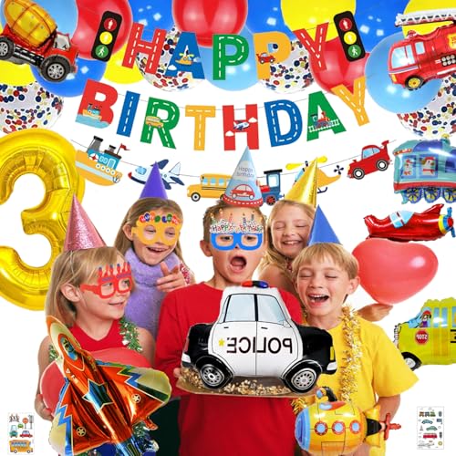 Traffic-Themed Birthday Party Supplies Set for Kids