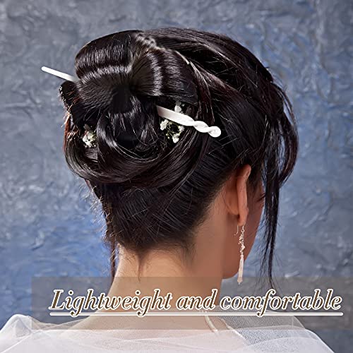12-Piece Acetate Hair Stick Set - Tortoise Shell Hairpins for Updos