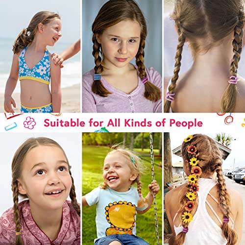 MaryLavender 200-Pack Small Seamless Hair Ties for Girls Women - Color 3