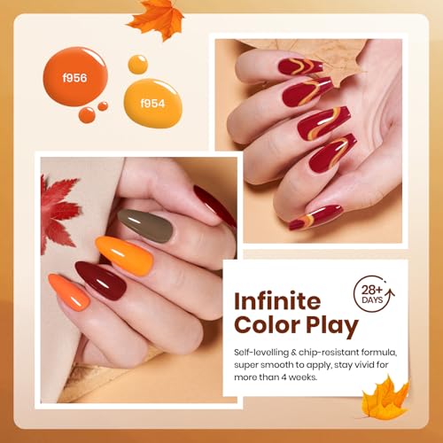 Beetles Fall Gel Polish Set - 6 Autumn Colors for Nail Art