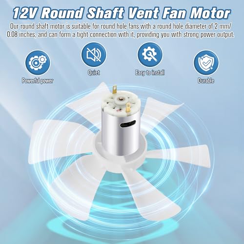 12V DC Fan Motor for Ventline BVD0218-00 & Range Hoods - Low Noise, Metal Housing (2 Pcs)