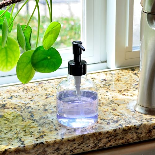 Youngever 8 Ounce Clear Refillable Plastic Pump Bottles - 6 Pack