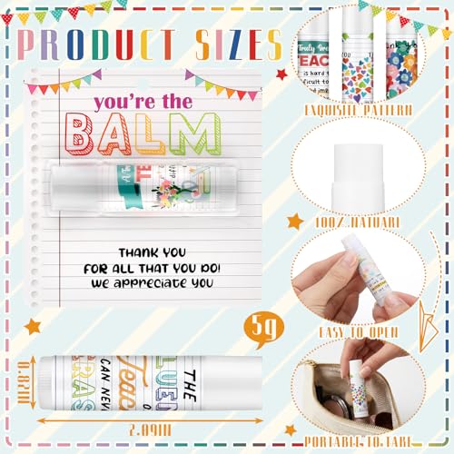 Loopeer 36 Pcs Teacher Lip Balms - You're The Balm Gifts