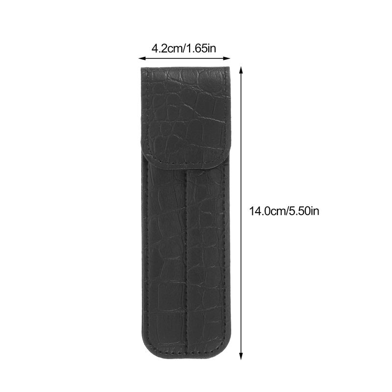 Frcolor Eyelash Tweezer Case Pu Pouch Travel Holder for Lash Extension Tools Compact Protective Storage Bag for Tweezers and Mini Beauty Tools 5.51X1.65X0.43In