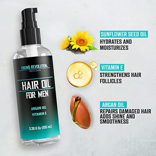 Viking Revolution Hydrating Hair Oil for Men - 3.38 fl oz (Pack of 1)
