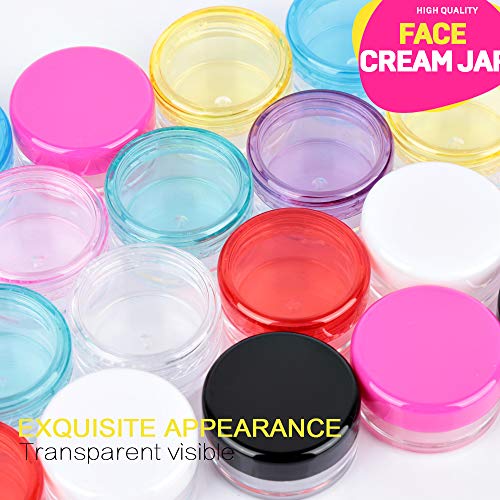 5g Empty Cosmetic Sample Jars, 100-Pack Mini Refillable Cream Containers