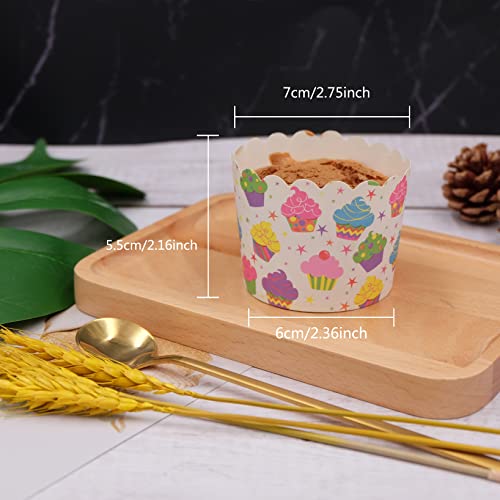 Gabkey Large Paper Cake Baking Cups – Set of 100, 7cm