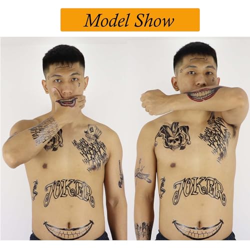 3 Sheets Halloween Temporary Tattoos for Costumes & Parties