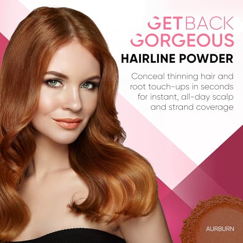 Get Back Gorgeous Hairline Powder - Auburn Root Touch Up for Thinning Hair