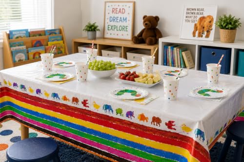 Eric Carle Brown Bear Plastic Tablecloth - 108 x 54 Inch