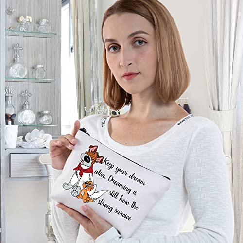 Waterproof Canvas Makeup Bag - 23x17cm Travel Cosmetic Organizer Pouch