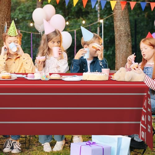 53x108 Inch Sports Tablecloth - Running Track Theme for Parties