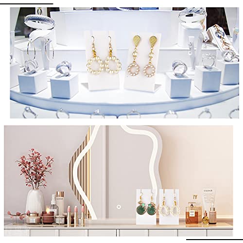 Acrylic Earring Stand Holder - 10pcs L-Shape Jewelry Display for Earrings & Necklaces