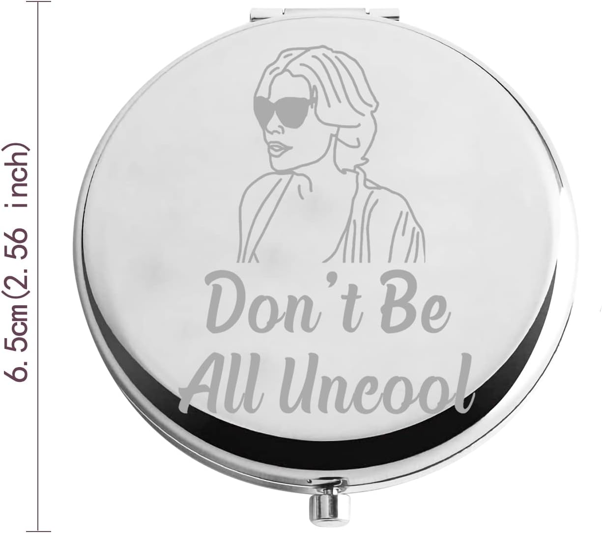 Compact Makeup Mirror for TV Show Lovers - Stylish Gift for Housewives | Portable & Chic Design