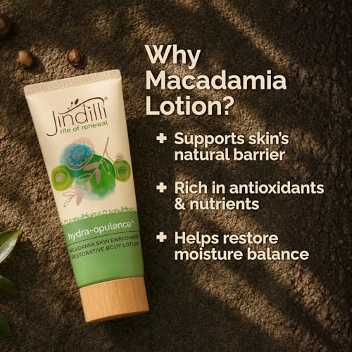 Hydra-Opulence Macadamia Body Lotion 3.4 Fl Oz by Jindilli – Fragrance-Free