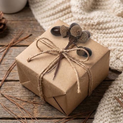 Abaodam 3pcs Realistic Artificial Acorn Picks for Fall Decor