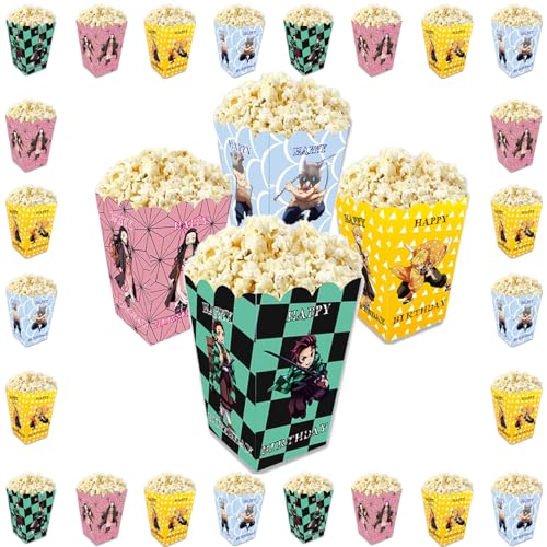 Demon Slayer Themed Popcorn Boxes - 24 Pack Party Supplies