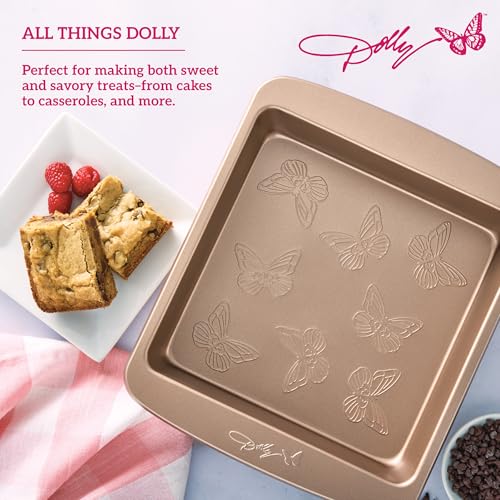 Dolly Parton Butterfly Square Cake Pan – Nonstick Carbon Steel 9x9