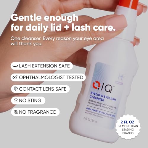 Hypochlorous Acid Eyelid & Eyelash Cleanser - Gentle Eye Wash Solution, 2oz