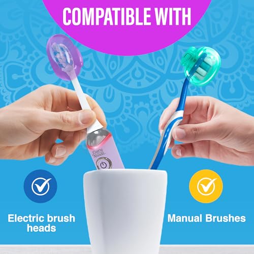 GuruNanda Brush Pods - Travel Toothbrush Covers, Pack of 6