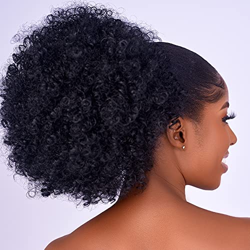 CECINILL Afro Puff Drawstring Ponytail Extension - Kinky Curly Hairpiece