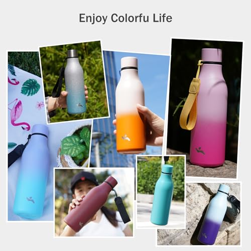 Konokyo 25 oz Insulated Stainless Steel Water Bottle with Strap