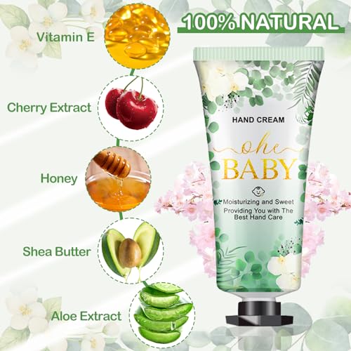VISCOO 60-Piece Baby Shower Hand Cream Gift Set with Bags and Thank You Tags