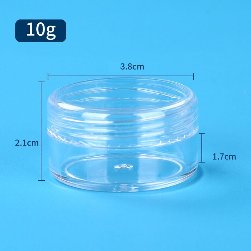 Clear Cream Jar Sub-bottling Mini Multi-purpose Cosmetics Empty Bottle Empty Plastic Small Round Jars Women(5g)