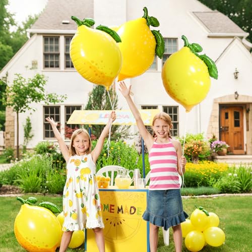 Lemon Foil Balloons for Bridal Showers & Summer Parties