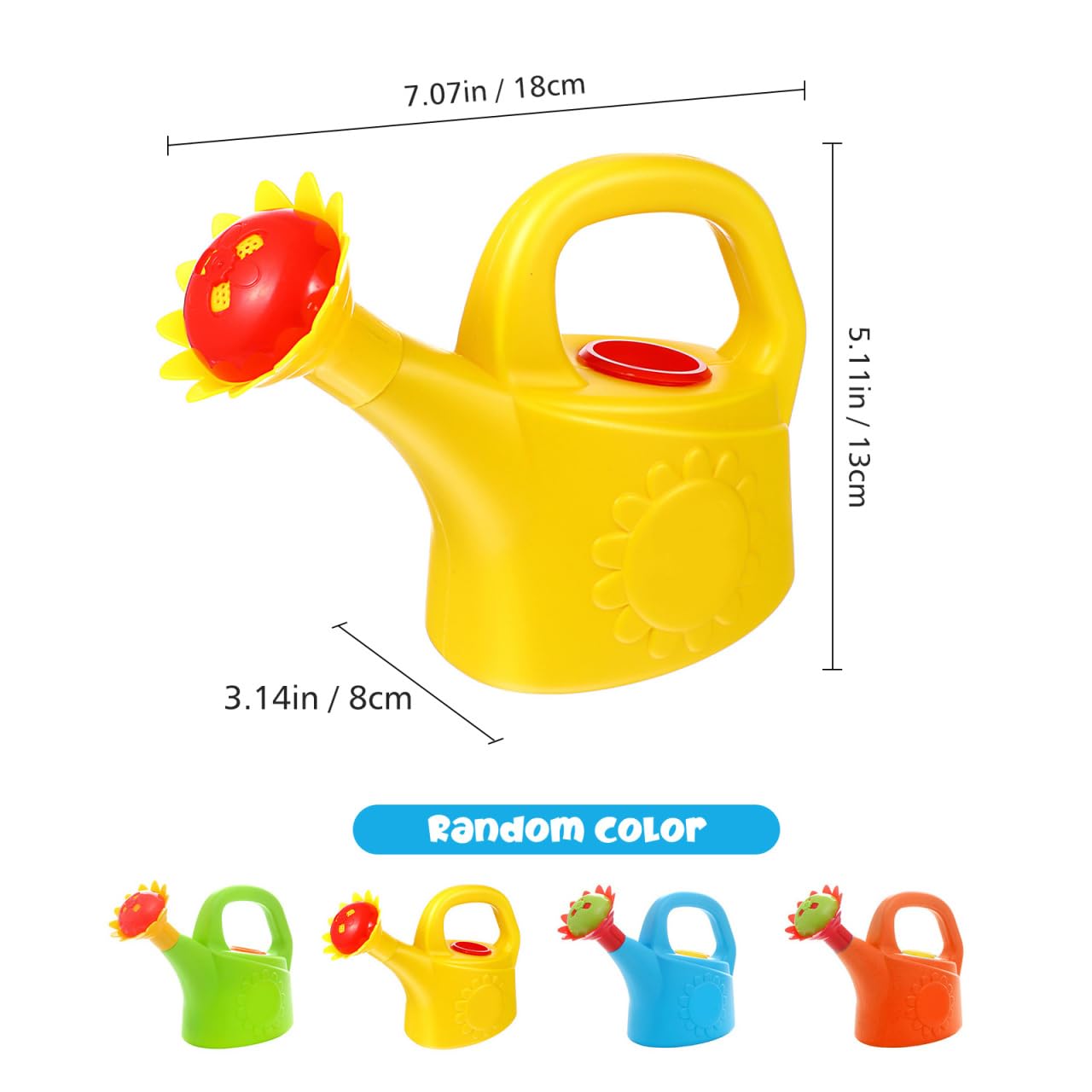 Housoutil Chicken Watering Cans, 2PCS Small Plastic Kids Watering Cans, Chicken Animal Pitcher for Gardening Flowers Succulents, for Gardening Bath Beach Outdoor Backyard Activities, Mixed Color