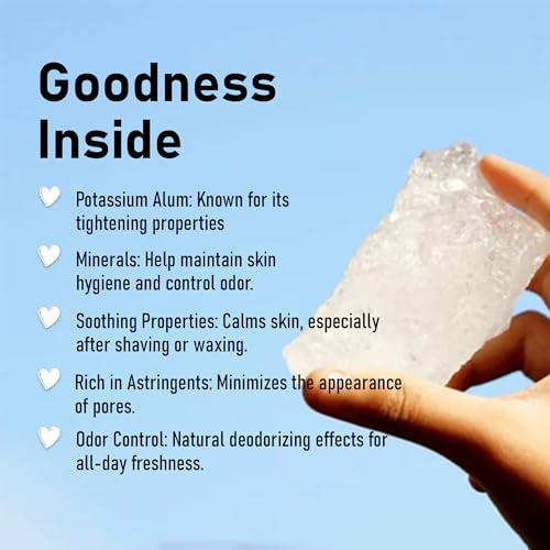 Pure Potassium Alum Stone 500g | Natural Post-Shave Care & Deodorant