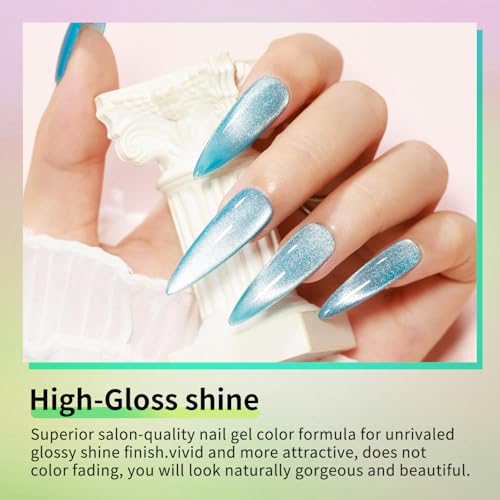 Heemeei Cat Eye Gel Nail Polish Set 6x8ml with Magnetic Stick – Variation Set1
