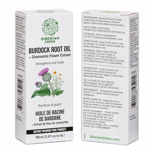 Siberian Green Burdock Oil with Chamomile for Hair Growth - 100ml