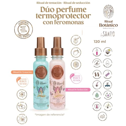 Hair Perfume | RITUAL BOTANICO | Protector de Calor para el Cabello | Pheromone Perfume | Sin Alcohol, Antifrizz, Desenredante, Feromonas Frutal y Floral | Hair Perfume For Women | 240 ML