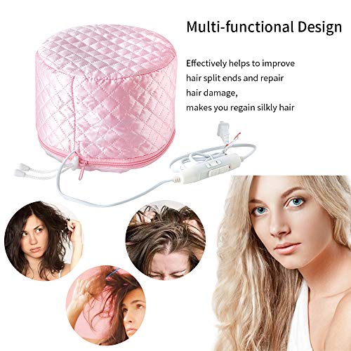 Yomagine Pink Hair Heat Treatment Cap for Deep Conditioning