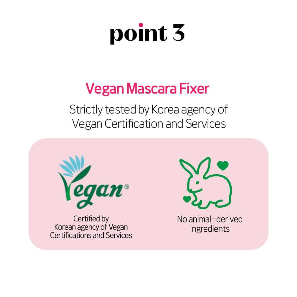 ETUDE Dr. Mascara Fixer, Korean Mascara Fixer, Long-Lasting Wax Formula, All-Day Curl Hold, Smudge-Proof, Korean Makeup, Beauty, Vegan Certified, Black (0.203 Fl Oz)