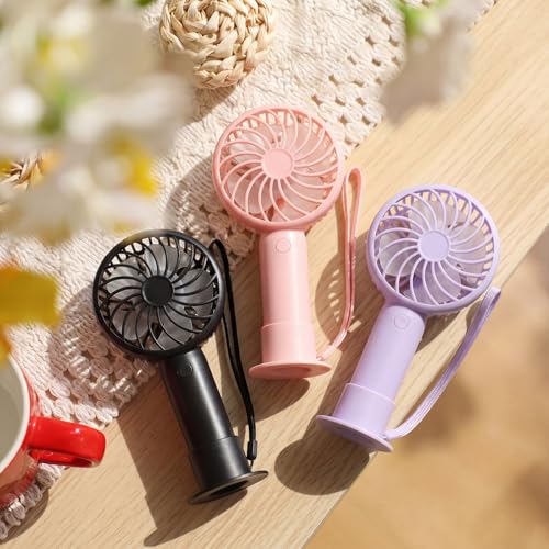 Tujoe Mini Handheld Fan Set - 3 Speed, Rechargeable, Portable