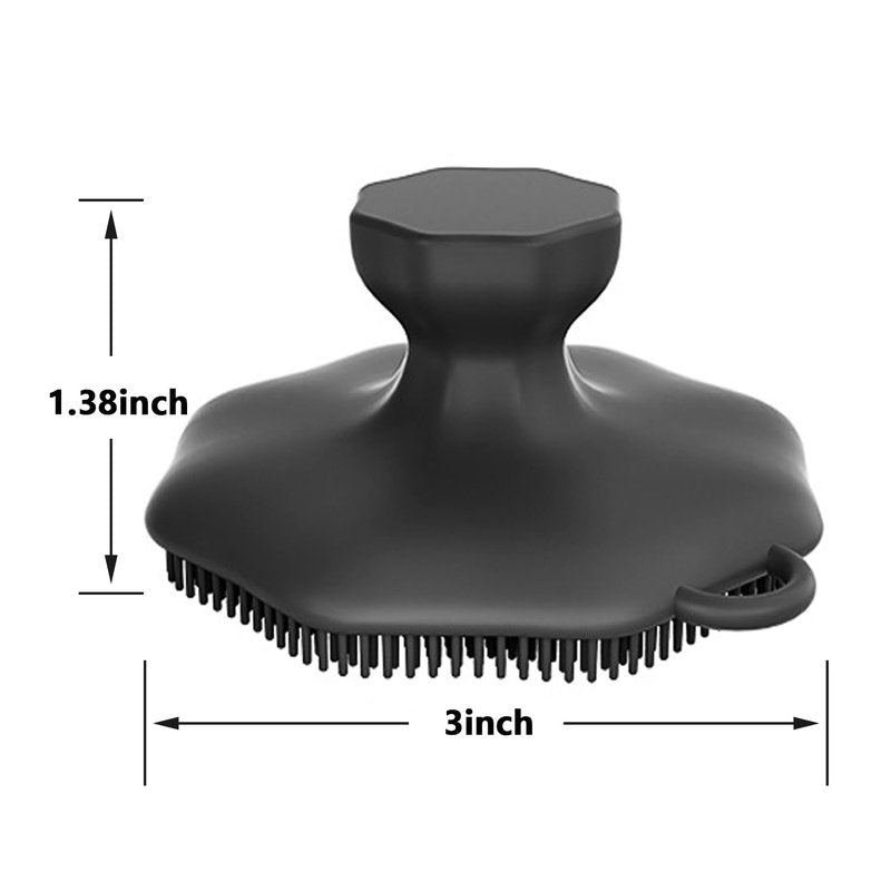 CUVUNUBY 2 Pack Silicone Face Scrubber for Men and Women Manual Facial Cleansing Brush, Food Grade Silicone Face Wash Brush,Gentle Exfoliating Pore Cleansing Skincare Tool(Black and Gray