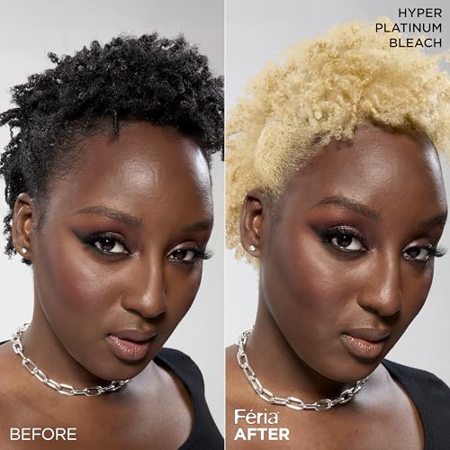 L'Oreal Paris Feria Hyper Platinum Hair Bleach Kit with Anti-Brass Conditioner