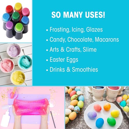 B. Sprinklin Neon Food Coloring Set of 8 - Pink, Blue, Green, Purple