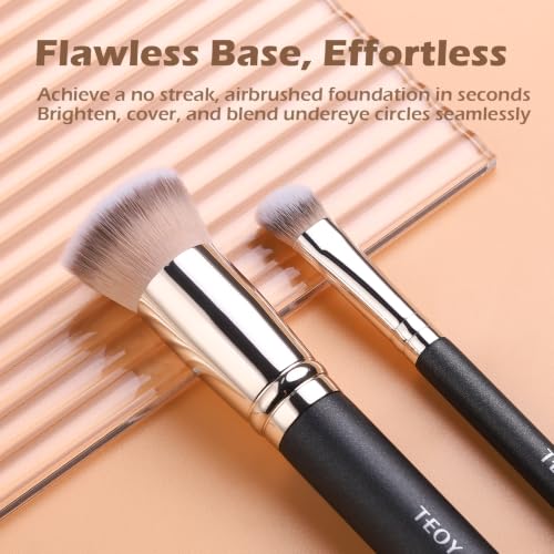 TEOYALL 5-Piece Makeup Brush Set with Blush Brush - Professional Quality