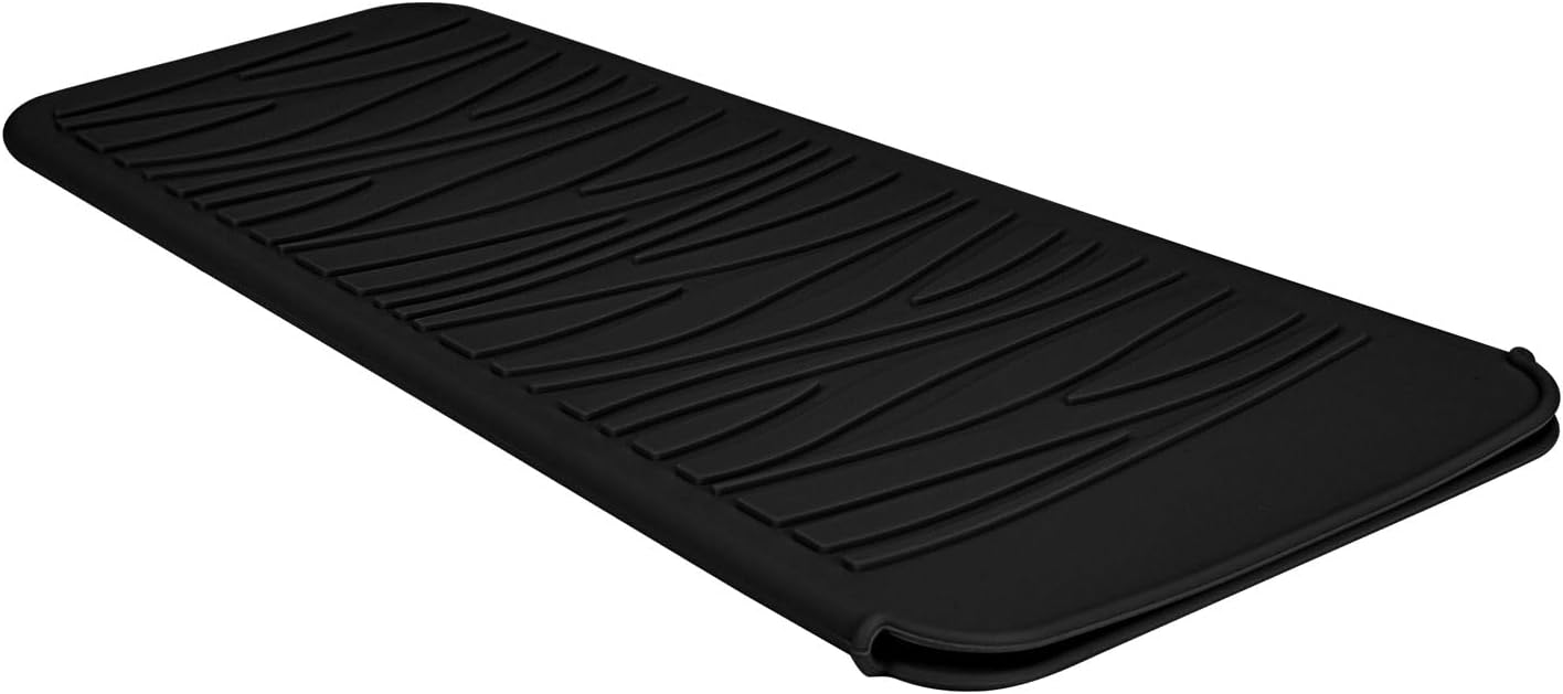 Silicone Heat Resistant Mat for Hair Styling Tools - Grey Flat Pouch | 11 x 5.3 Inches, 480°F