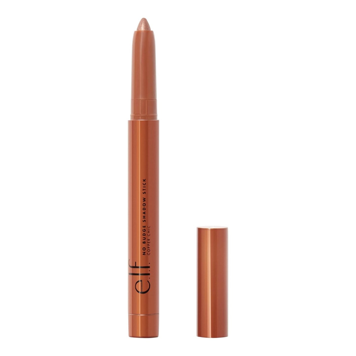 e.l.f. No Budge Shadow Stick - Long-Lasting Cream Eyeshadow in Rose Quartz | High-Pigment Metallic Finish, Vegan & Cruelty-Free