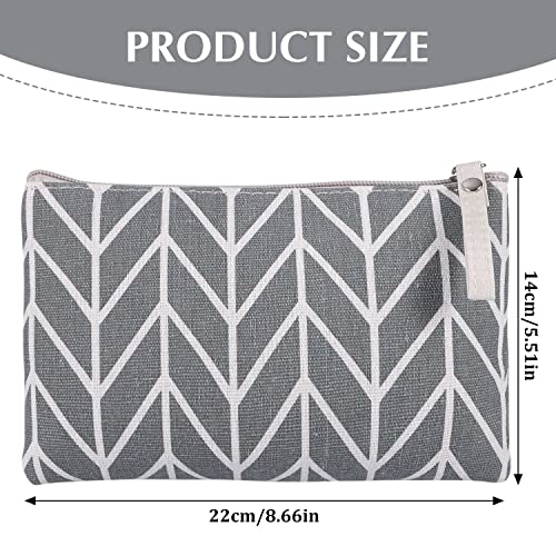 SUMAJU 8 Pcs Canvas Cosmetic Bags E - Travel Makeup & Toiletry Organizer Set