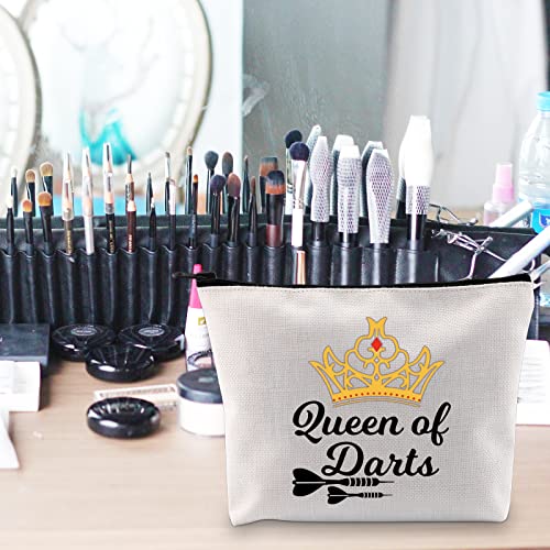 Queen of Darts Cosmetic Bag - POFULL Makeup Organizer for Travel