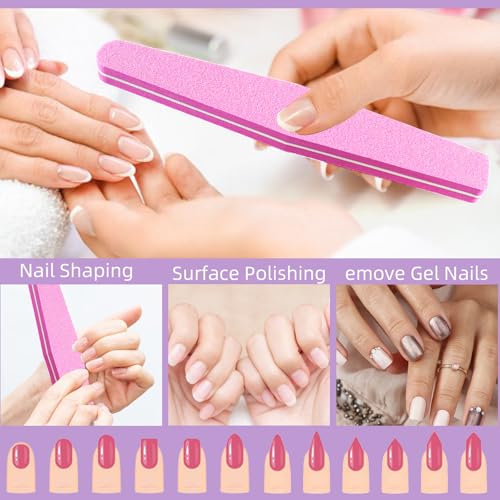 10 Pack Double-Sided Nail Files & Buffers for Acrylic/Natural Nails