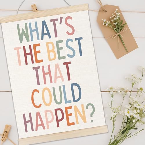 Boho Motivational Wall Art Print with Wooden Hanger - 12x16