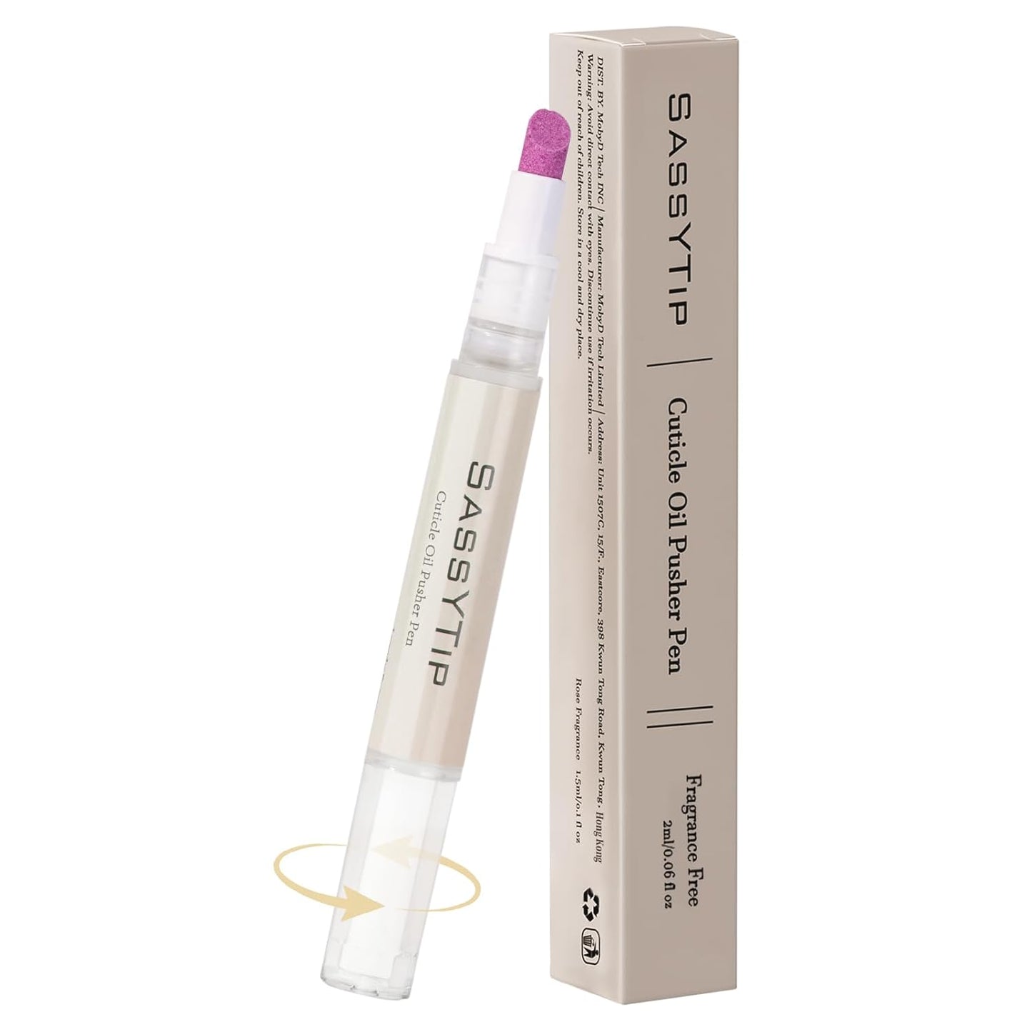 Ceramic Cuticle Pusher & Oil Pen Set - Nourishing Cuticle Remover Gel with Jojoba Oil & Vitamin E | 2ml Oil, 1 fl. oz Gel